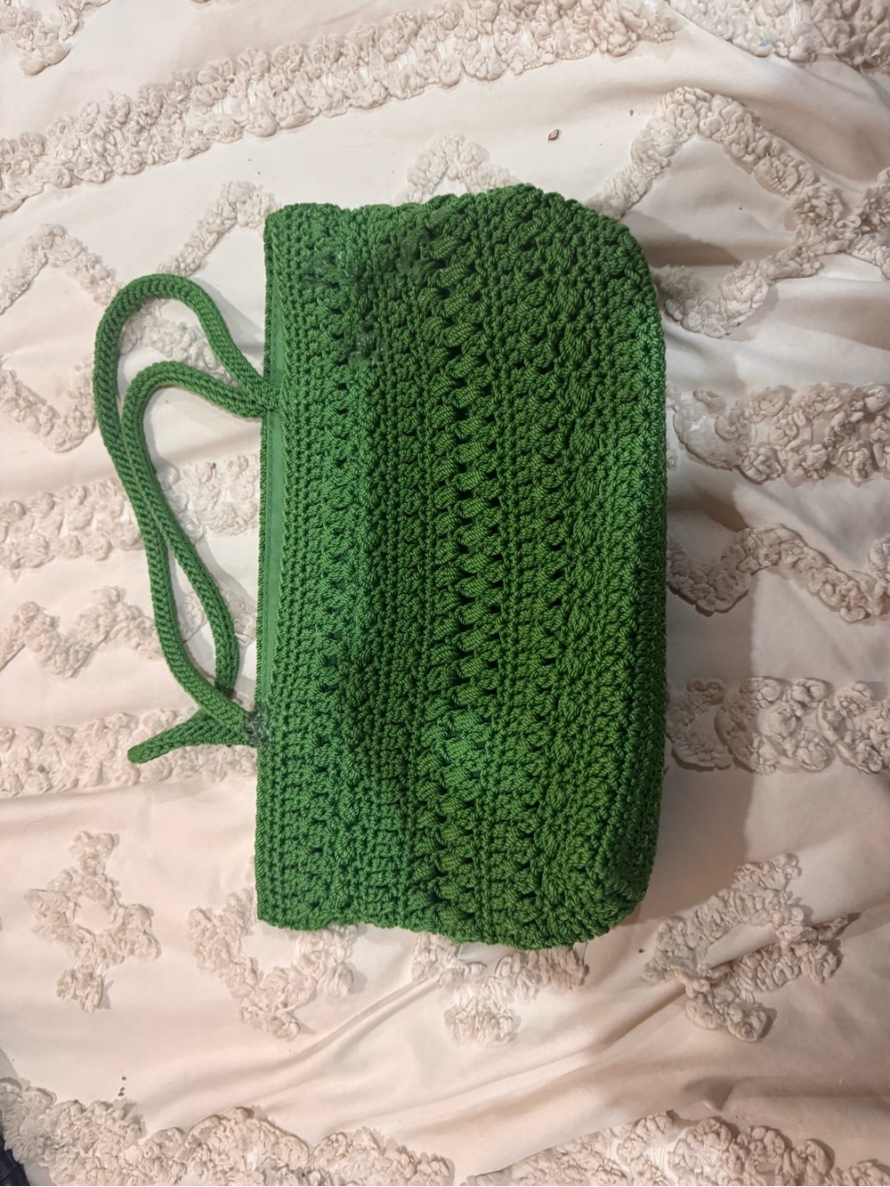 The Sak Green Handcrafted Crochet Shoulder Bag